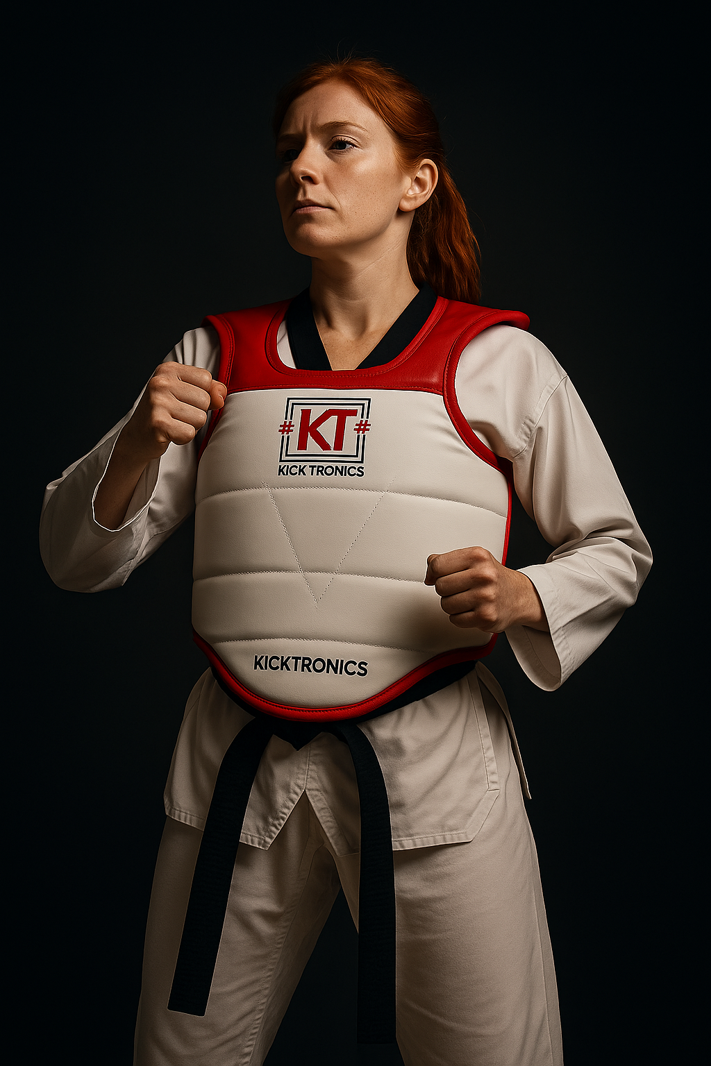 PowerChest Kicktronics, llevado mientras se ajustan las correas