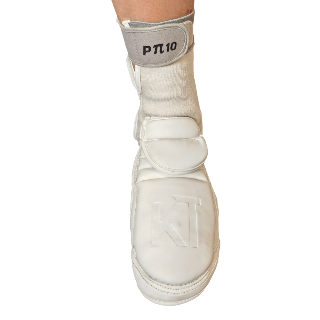 Kicktronics P10, indossato al piede, vista dall’alto