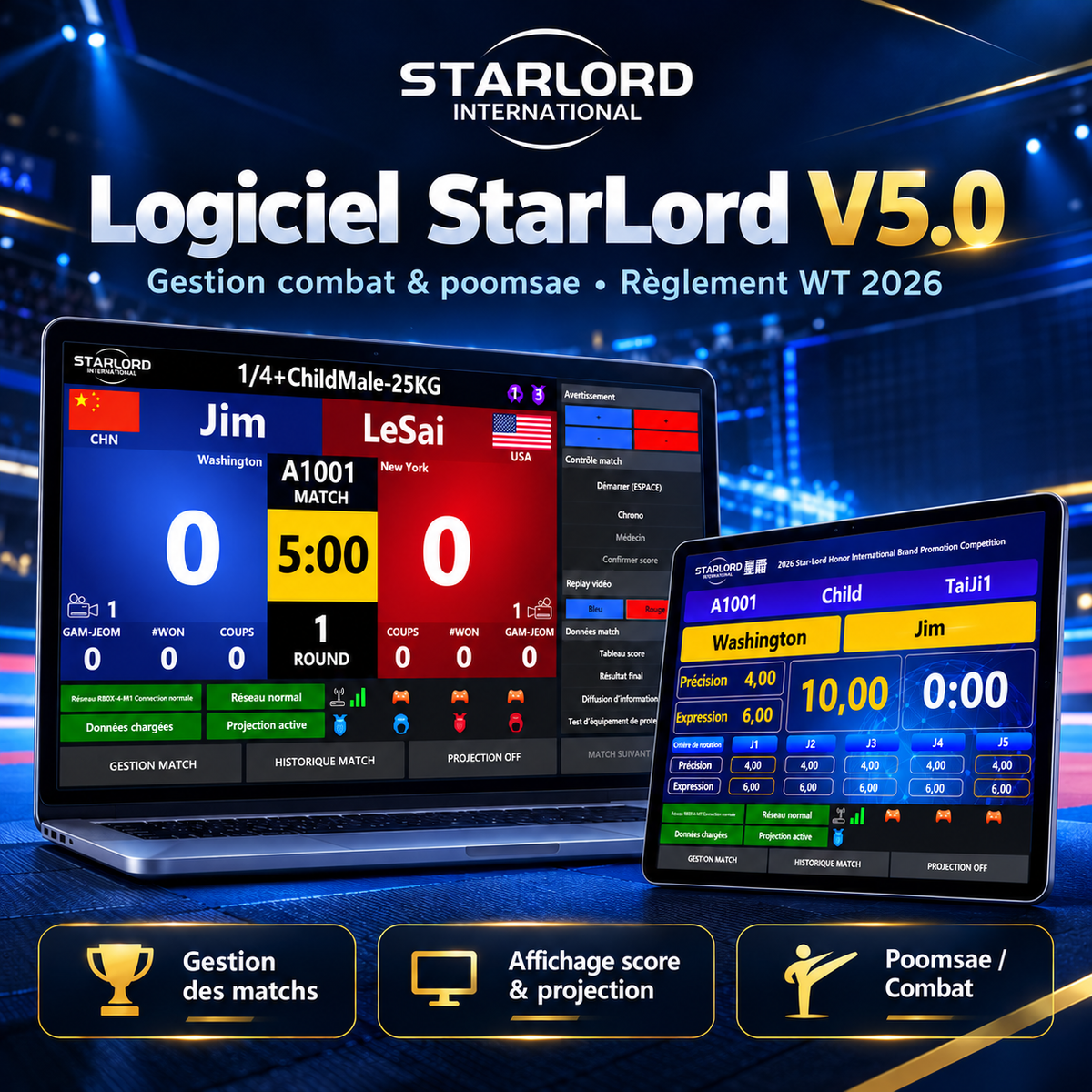 Software StarLord — Kyorugi y Poomsae